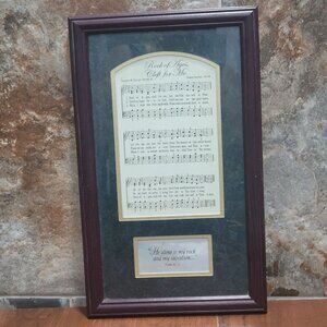 Framed Rock of Ages Music Sheet Wall Art Plaque